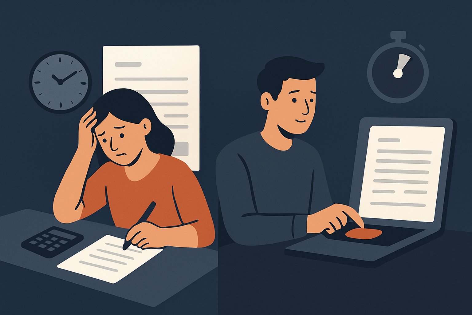 InvoicePro X3 face à la facturation manuelle : le temps de traitement