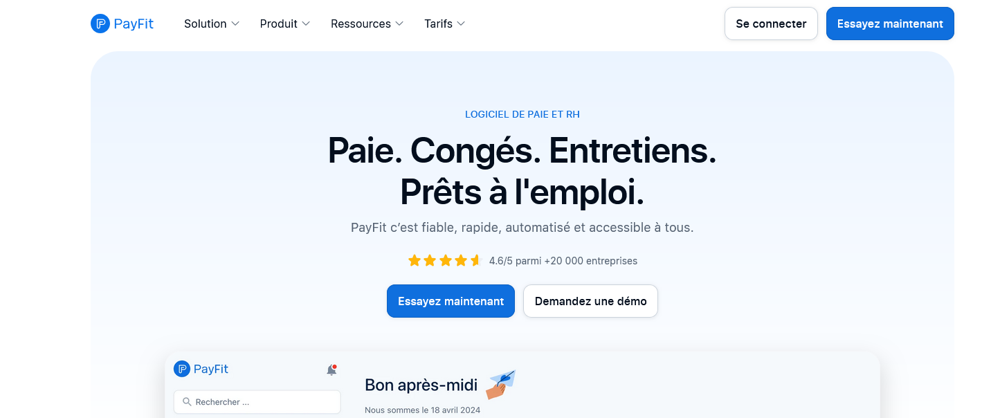 Aperçu PayFit